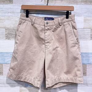 Southern Tide 7.5" Allen Fit Flat Front Chino Shorts Beige Khaki Cotton Mens 30